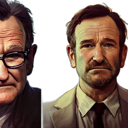 face, comic book art, photorealistic, concept art transparent PNG cut-out