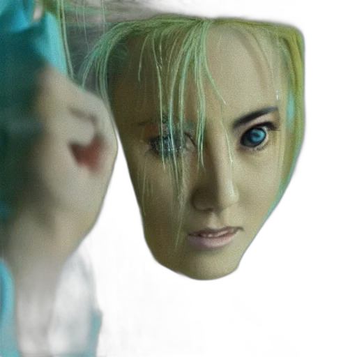 mask, face, robot, hair transparent PNG cut-out