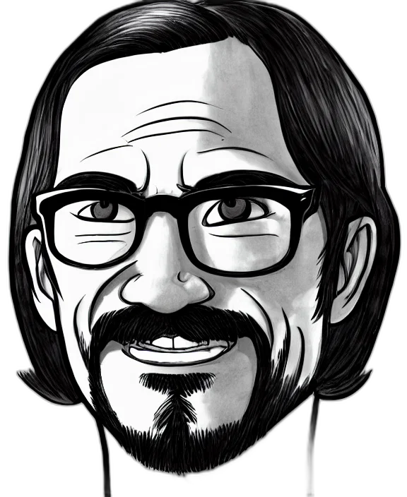 face, cartoon, comic book art, photorealistic transparent PNG cut-out