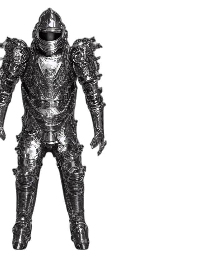 robot, concept art, 3d render, full transparent PNG cut-out