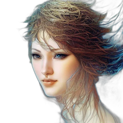 face, hair, dragon, robot transparent PNG cut-out