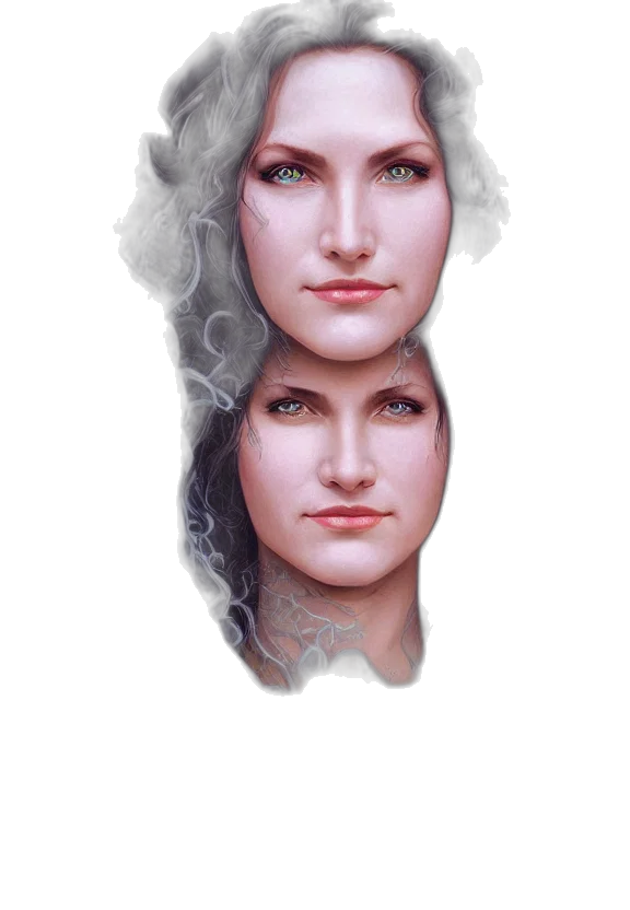 face, crown, mask, hair transparent PNG cut-out