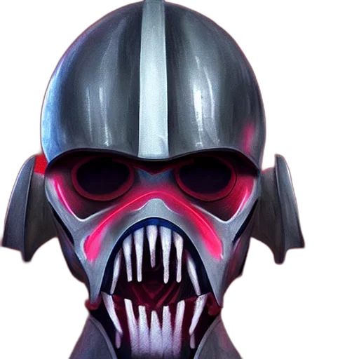 mask, face, concept art, 3d render transparent PNG cut-out