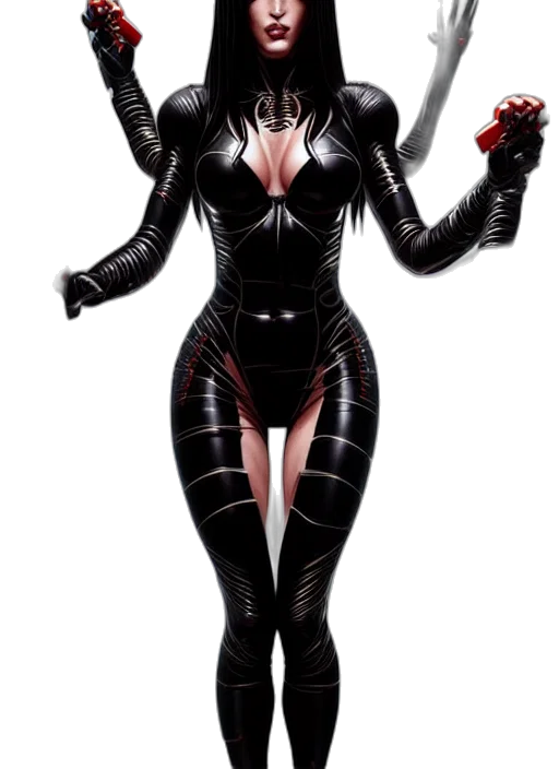 comic book art, concept art, 3d render, cyberpunk transparent PNG cut-out