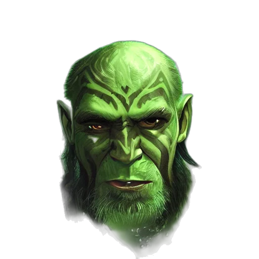face, mask, creature, staff transparent PNG cut-out