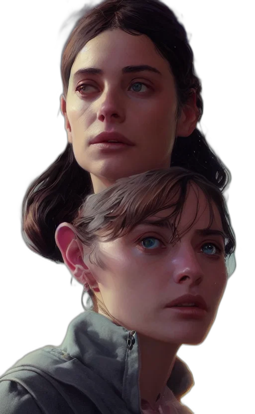 face, mask, concept art, photorealistic transparent PNG cut-out