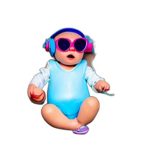 3d render, vaporwave, photorealistic, cartoon transparent PNG cut-out