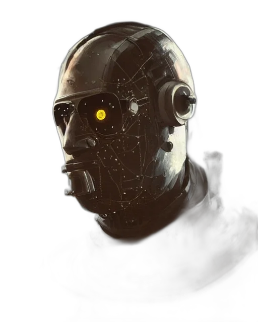 robot, mask, face, staff transparent PNG cut-out