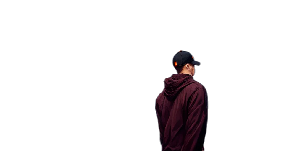 jacket, hat, staff, face transparent PNG cut-out
