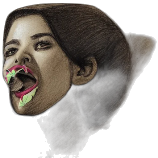 face, mask, hair, creature transparent PNG cut-out