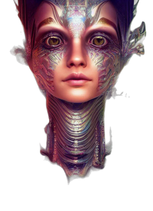 face, robot, mask, creature transparent PNG cut-out