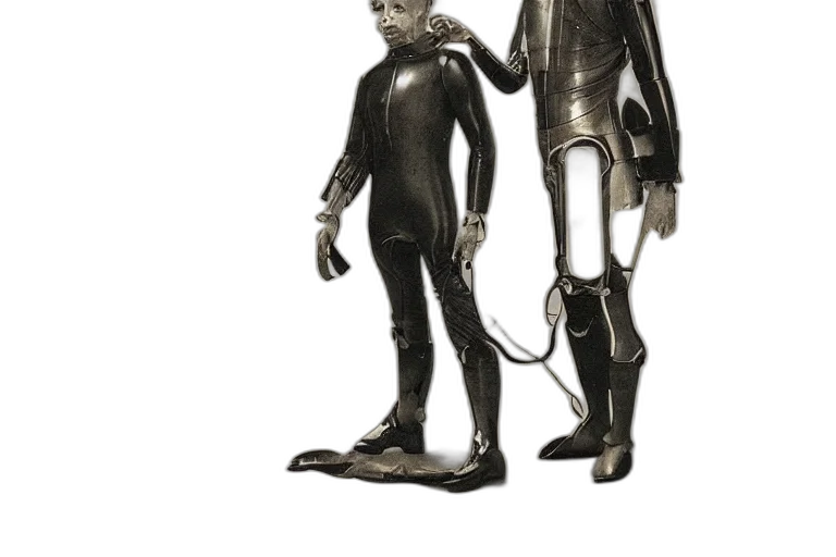 robot, mask, staff, creature transparent PNG cut-out
