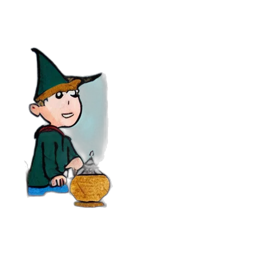 hat, staff, food, pixel art transparent PNG cut-out