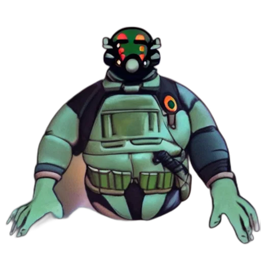creature, robot, staff, mask transparent PNG cut-out