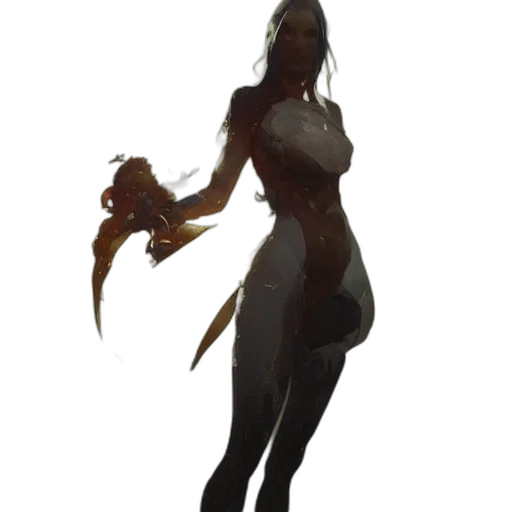 staff, dress, creature, weapon transparent PNG cut-out