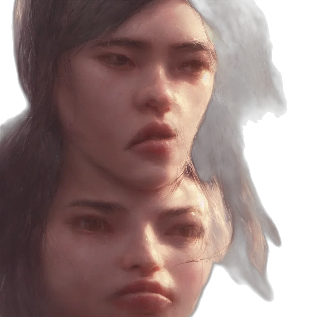 face, mask, creature, hair transparent PNG cut-out