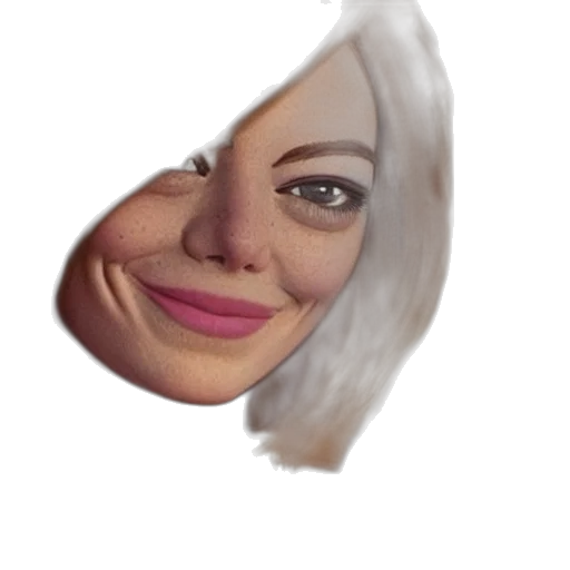 face, mask, hair, creature transparent PNG cut-out