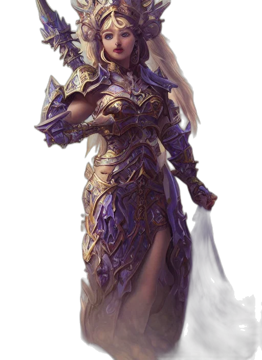 dress, dragon, weapon, staff transparent PNG cut-out