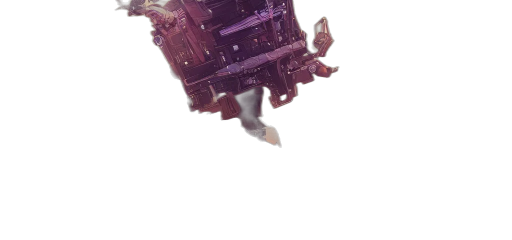 robot, weapon, creature, crown transparent PNG cut-out