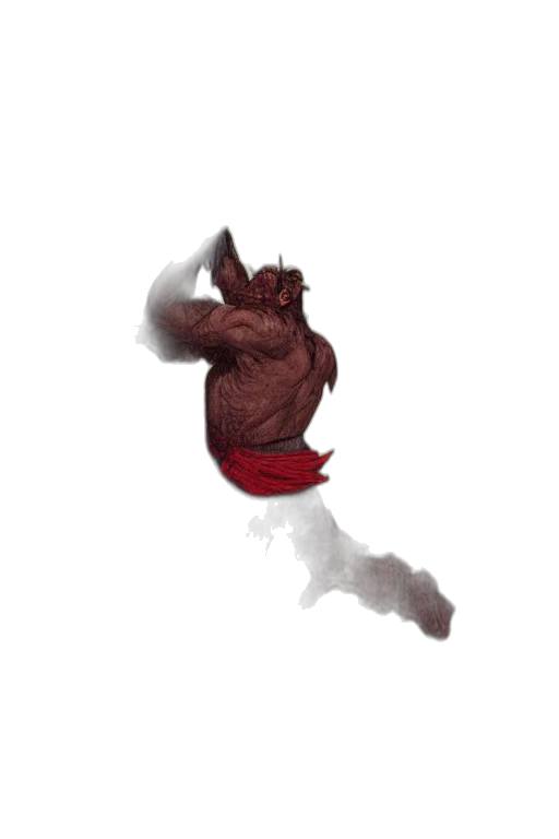 creature, dragon, staff, mask transparent PNG cut-out