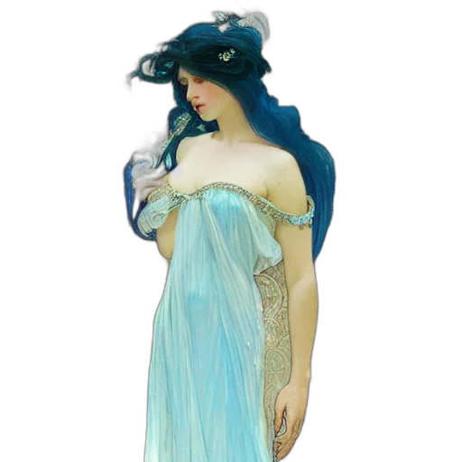 dress, jewelry, vaporwave, fantasy art transparent PNG cut-out