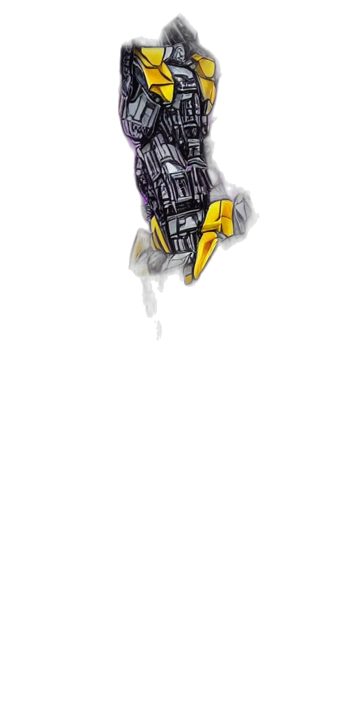 robot, mask, crown, weapon transparent PNG cut-out