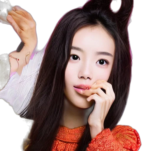 hair, face, creature, photorealistic transparent PNG cut-out