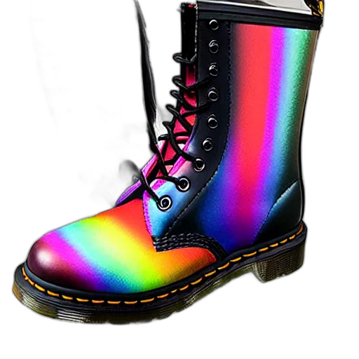 shoes, 3d render, photorealistic, neon transparent PNG cut-out