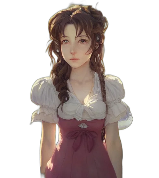 dress, face, staff, crown transparent PNG cut-out