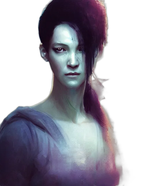 face, dragon, fantasy art, photorealistic transparent PNG cut-out
