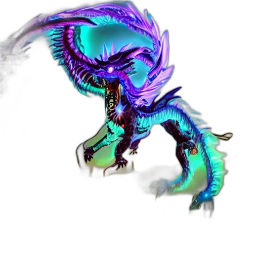 dragon, creature, staff, animal transparent PNG cut-out