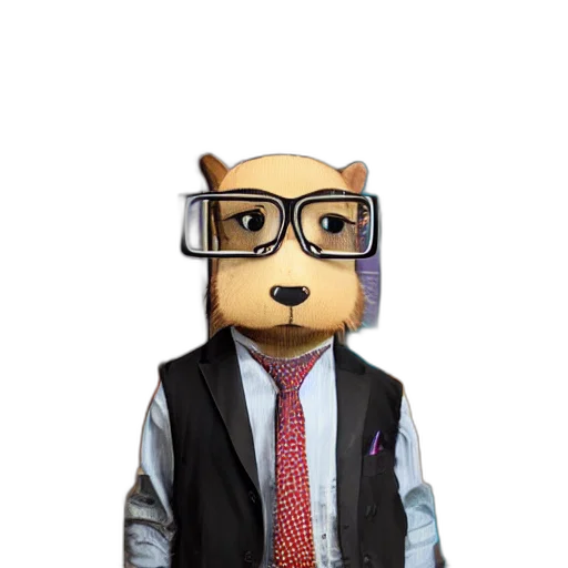 staff, animal, jacket, 3d render transparent PNG cut-out