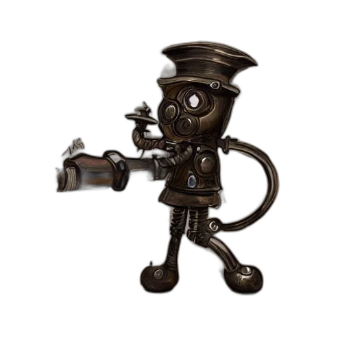 staff, robot, weapon, 3d render transparent PNG cut-out