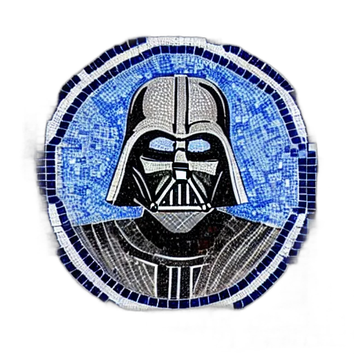 mask, pixel art, comic book art, blue transparent PNG cut-out