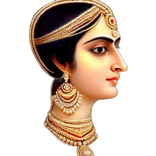 jewelry, crown, face, photorealistic transparent PNG cut-out