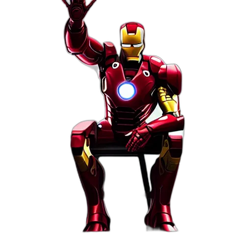 robot, comic book art, concept art, 3d render transparent PNG cut-out