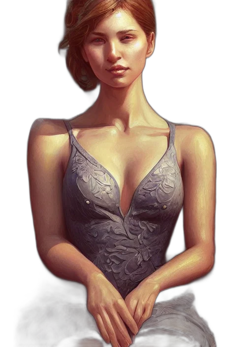 dress, jewelry, crown, face transparent PNG cut-out