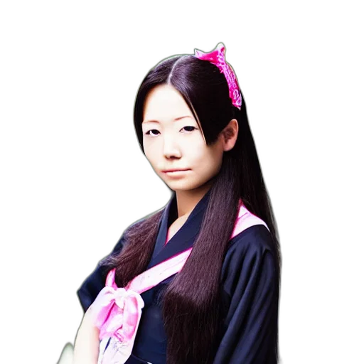 staff, dress, hair, face transparent PNG cut-out