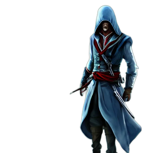 jacket, sword, mask, staff transparent PNG cut-out
