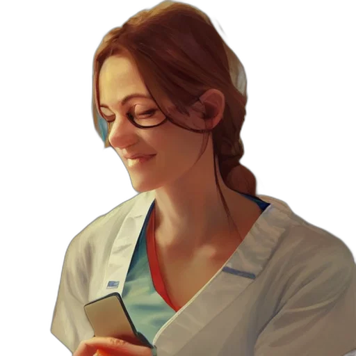 staff, face, concept art, photorealistic transparent PNG cut-out