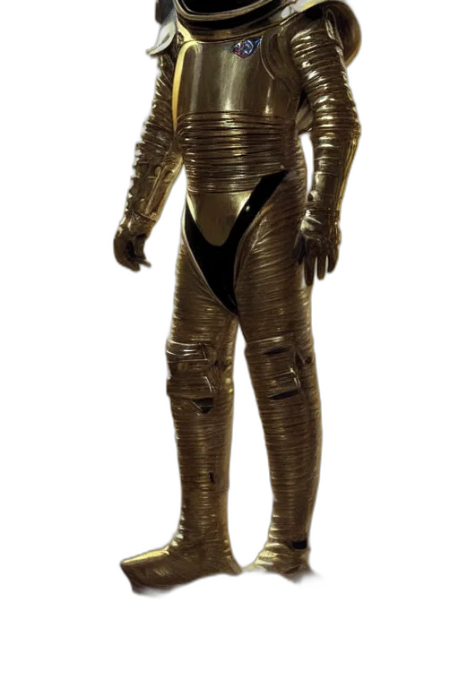 robot, staff, 3d render, concept art transparent PNG cut-out