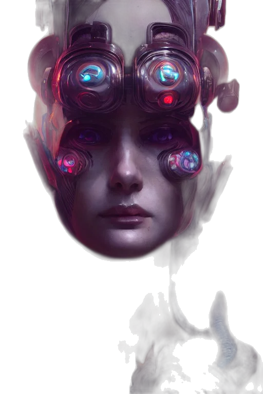 robot, mask, face, creature transparent PNG cut-out