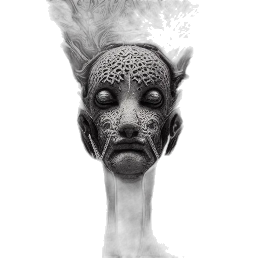 mask, creature, face, staff transparent PNG cut-out