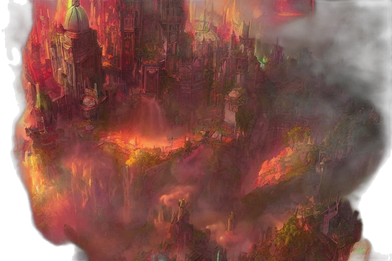 concept art, fantasy art, comic book art, cyberpunk transparent PNG cut-out