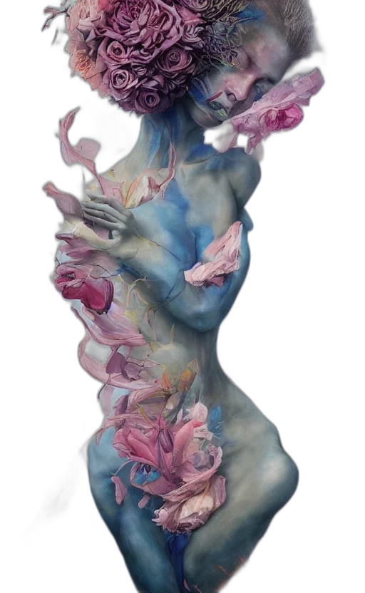 dress, flower, mask, jewelry transparent PNG cut-out