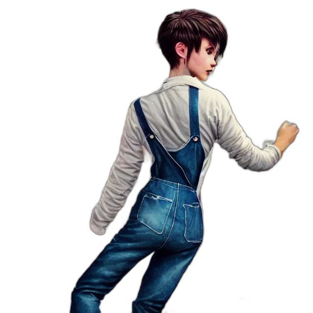 jacket, staff, concept art, 3d render transparent PNG cut-out