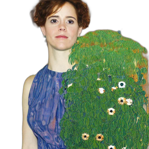 dress, tree, crown, hair transparent PNG cut-out