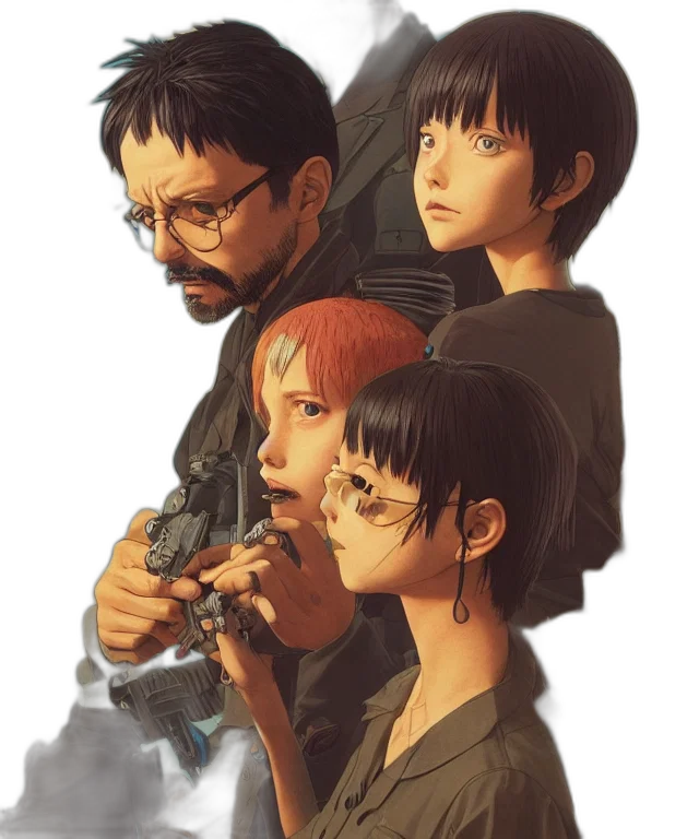 weapon, concept art, cyberpunk, comic book art transparent PNG cut-out