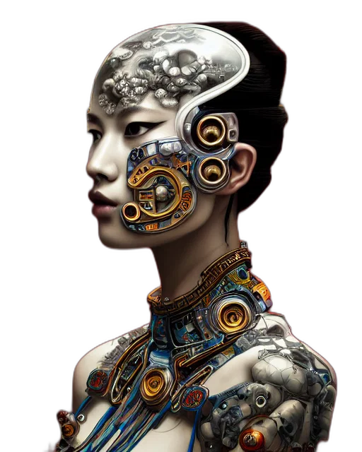 robot, jewelry, face, mask transparent PNG cut-out