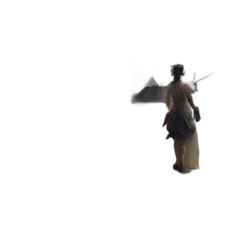 umbrella, staff, dragon, weapon transparent PNG cut-out